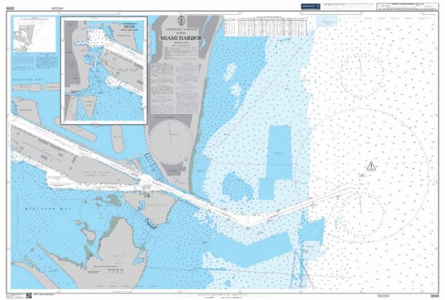 BA 3698 - Miami Harbor (Metric Chart)